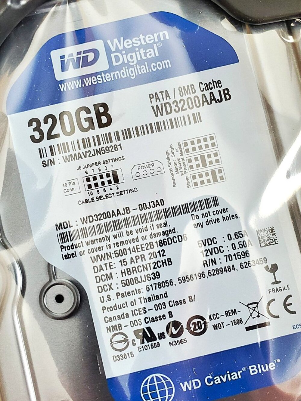 Western Digital 320GB PATA / 8MB Cache Internal Hard Disk Drive